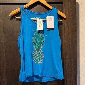 Chaser Blue Pineapple Tank Top